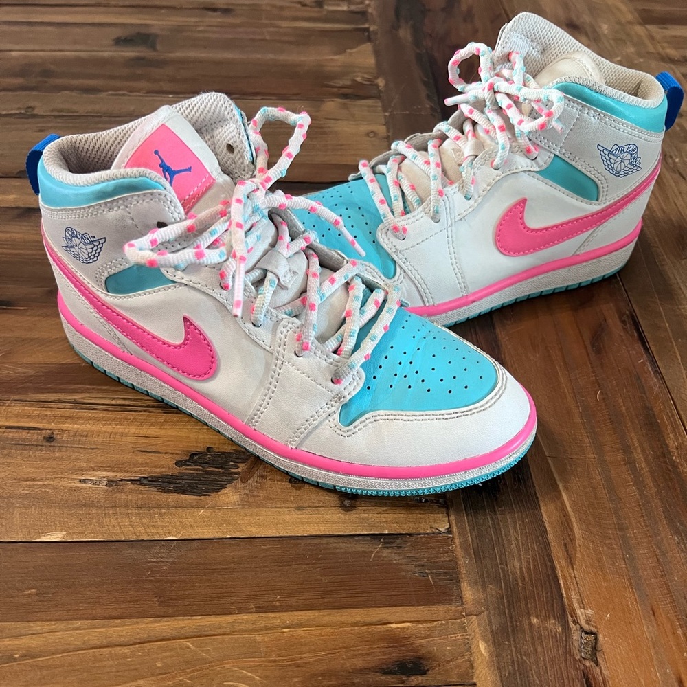 Girls Jordan sneakers size 2.  Used only a couple of times.